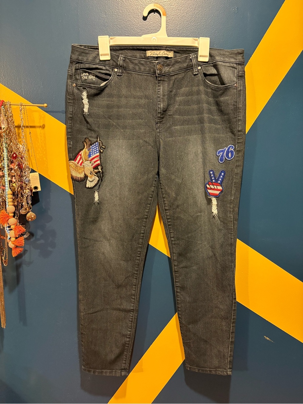 Sheryl Crow Dark Wash Mid-Rise Cropped Jeans EUC